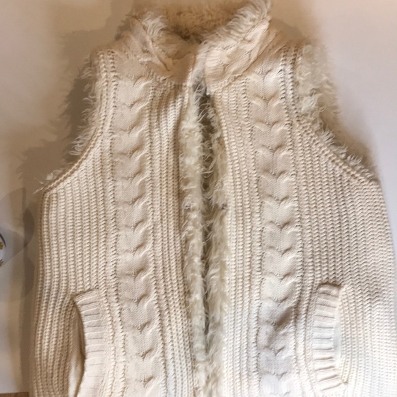 Umgee Reversible Vest Large Soft Sweater Cream - Picture 13 of 15